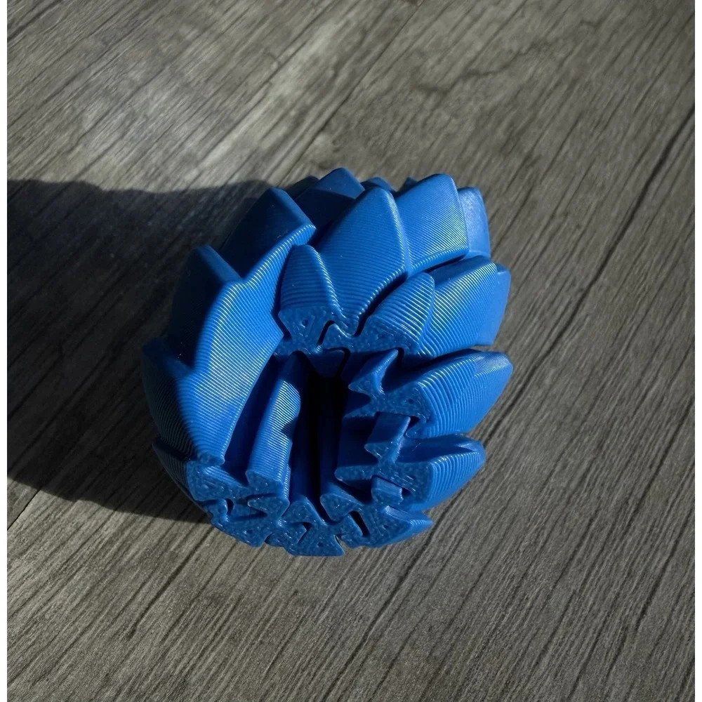 3D Printed Twisty Fidget Dragon Egg Mini -‎ Blue Sensory Toy